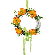 Dommio Wicker wreath 15 cm, orange - Easter Decoration