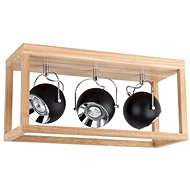 LED Ceiling Light ROY, 3xGU10/5W/230V, Matte Oak - Ceiling Light