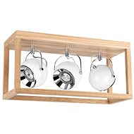 LED Ceiling Light ROY, 3xGU10/5W/230V, Matte Oak - Ceiling Light