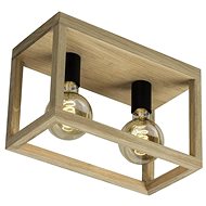 Ceiling Light KAGO, 2xE27/60W/230V, Matte Oak - Ceiling Light