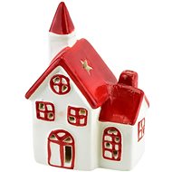 DOMMIO Christmas decoration - little church with LED light, 12 cm - Christmas Decoration