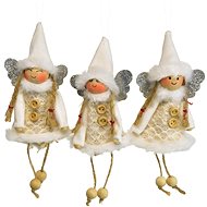 DOMMIO Christmas ornaments - angels with cap, 10 cm, 3 pcs - Christmas Ornaments