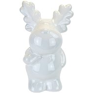 DOMMIO Ceramic white reindeer 11 cm - Christmas Decoration