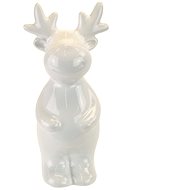 DOMMIO Christmas decoration - white ceramic reindeer, 13 cm - Christmas Decoration