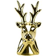 DOMMIO Christmas decoration - ceramic reindeer gold, 13,5 cm - Christmas Decoration