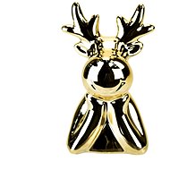 DOMMIO Christmas decoration - ceramic reindeer gold, 11 cm - Christmas Decoration