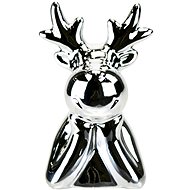 DOMMIO Christmas decoration - ceramic reindeer silver, 11 cm - Christmas Decoration