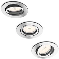 Philips - SET 3x ceiling luminaire 3xGU10/5,5W/230V glossy chrome - Ceiling Light
