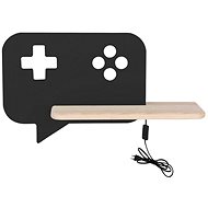 LED Children's wall lamp with shelf CONSOLE LED/5W/230V black - Wall Lamp
