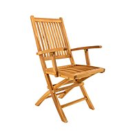 DOPPLER Folding garden chair TAMAN LEVERTON teak - Garden Armchair