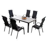 DOPPLER Garden furniture set LUNA MIAMI grey 6+1 - Garden Furniture