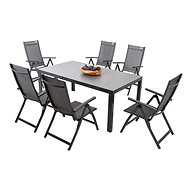 DOPPLER Garden furniture set LUNA ACTIVE grey 6 + 1 - Garden Furniture