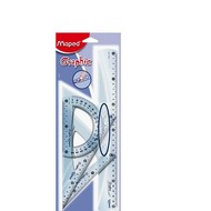 Ruler Maped Graphic Maxi 4pcs set, blister - Ruler