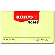 KORES 125 x 75 mm, 100 leaves, yellow - Sticky Notes
