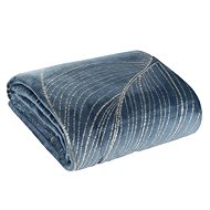 Eurofirany Blanket Blanka 1 150 × 200 cm, dark blue with gold - Blanket