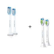 Philips Sonicare Sensitive HX6052/07, 2 pcs + Philips Sonicare W Optimal White HX6062/10, 2 pcs - Toothbrush Replacement Head