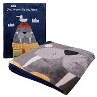 Ecarla Baby blanket microfleece 100 × 140 cm, blue - Blanket