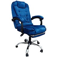 ECA BOSS with footrest, blue - Office Armchair