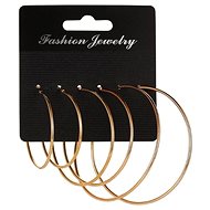 eCa K1511 Ladies earrings circles set of 3 pairs gold - Earrings