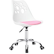 ECA Puppy Love, white and pink - Children’s Desk Chair