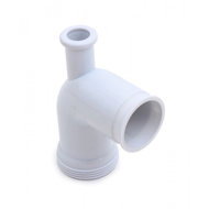 ECOMASTER waste elbow threaded with additional inlet - white 0034 - Gastro Equipment