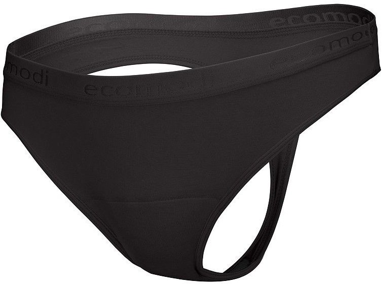 Ecomodi Menstrual thong black, suction class medium XXS - Menstruation Underwear
