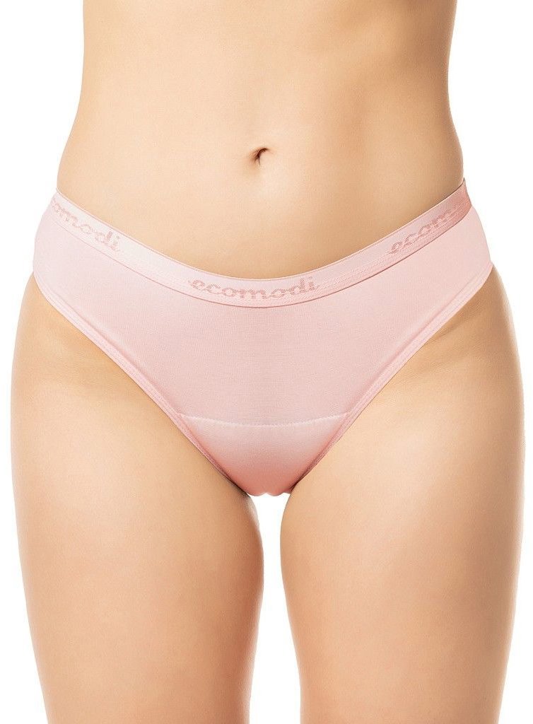 Ecomodi Menstrual panties pink, classic cut, suction class medium XL - Menstruation Underwear