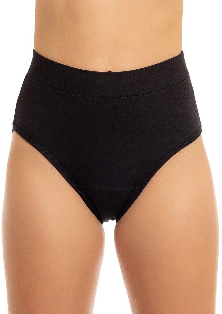 Ecomodi Menstrual panties black, extra high, suction class strong XS - Menstruation Underwear