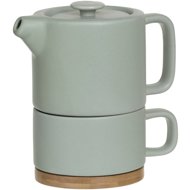 Secret de Gourmet Tea pot with cup Nature, 400 + 250 ml, mint colour - Tea Set