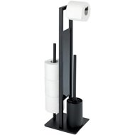 Wenko Rivalta paper and toilet brush holder, black - Toilet Paper Holder