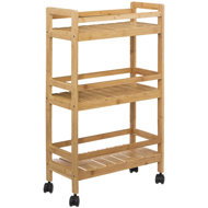 5five Simply Smart Kitchen Rack on castors Linha, 3 tiers, bamboo - Shelving Unit