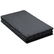 Secret de Gourmet Set of 6 slate plates, fingerfood plates, 18 × 30 cm - Set of Plates