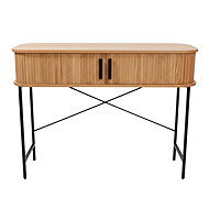 Edaxo SCAVA with sliding door, grooved, 100 × 35 × 80.5 cm - Console Table