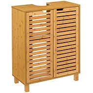 5five Cabinet under the washbasin, bamboo with slatted door in natural wood colour - Bathroom Cabinet