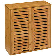 5five Bathroom hanging bamboo cabinet with shelves, Scandinavian style - Bathroom Cabinet