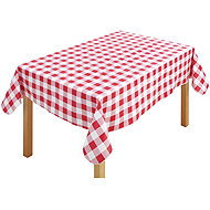 Maximex Waxed tablecloth, plaid, 180 × 140 cm, red - Tablecloth