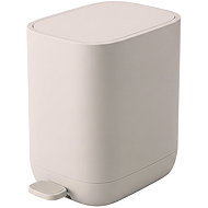 NUXIO Rectangular bathroom basket with pedal Invi, 7 l, beige - Rubbish Bin