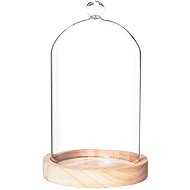 Atmosphera Skleněná kopule na dřevěném podstavci, průměr 11 cm - Decoration