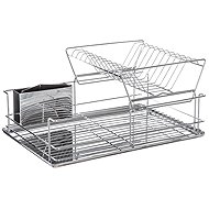 5five Simply Smart Two-Tier Dish Drainer, Stainless Steel, 47 × 24 × 32 - Draining Board