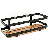 5five Simply Smart Polička do sprchy bez vrtání Blackacia, 25,5 × 10 × 8 cm - Bathroom Shelf