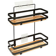 5five Simply Smart Polička do sprchy Blackacia, bez vrtání, 25,5 × 15,5 × 30 cm - Bathroom Shelf
