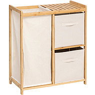 5five Simply Smart Bambusový regál s košem na prádlo Tidy Box a úložnými boxy, 66 × 33,3 × 78,5 cm - Shelving Unit