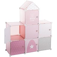 Atmosphera for kids Dětská skříň s přihrádkami, 94,5 × 32 × 109 cm, růžová - Shelving Unit