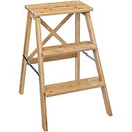 5five Simply Smart Skládací žebřík, nízký, bambus, 63,5 cm - Stepladder