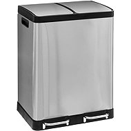 5five Simply Smart Koš se dvěma přihrádkami Ariane, nerezová ocel, s pedálem, 2 × 30 l - Rubbish Bin
