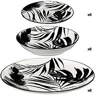 Secret de Gourmet Jídelní souprava Palme Black, 18 ks - Dish Set