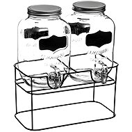 Secret de Gourmet Lemonade Dispenser on a Stand with Tap, Glass, 4L × 2 Pieces per Pack - Zásobník na nápoje