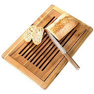 Kesper Bread Cutting Board with Crumb Catcher, Acacia Wood, 47 × 32cm - Cutting Board