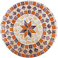 Maximex Round Elasticated Garden Tablecloth, Mosaic XL, Diameter 85–105 cm - Tablecloth