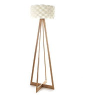 Atmosphera Bamboo Floor Lamp - White, Height 150cm - Floor Lamp